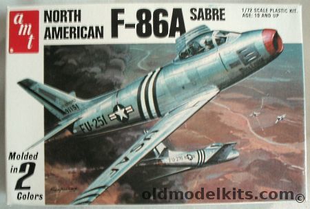 AMT-Matchbox 1/72 North American F-86A/5 - 4th FIW Kimpo South Korea 1951 Col Francis Gabreski or Arizona ANG, 7108 plastic model kit